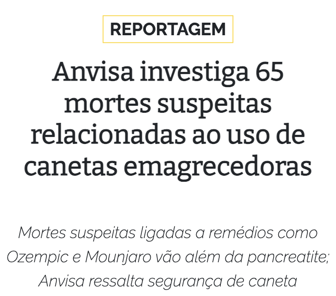 Anvisa investiga 65 mortes suspeitas
